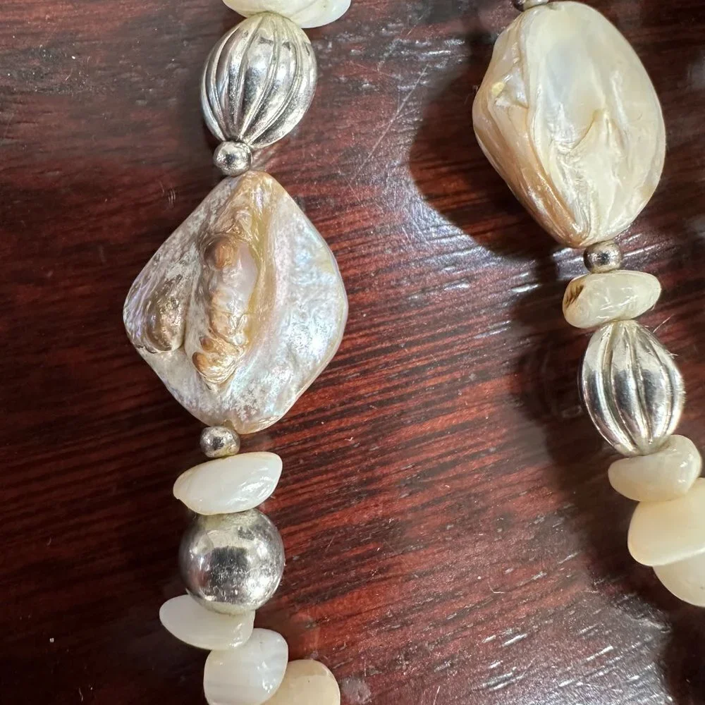Sea Shell and Pearl Necklace